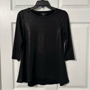 Alfani Shimmery Black Blouse